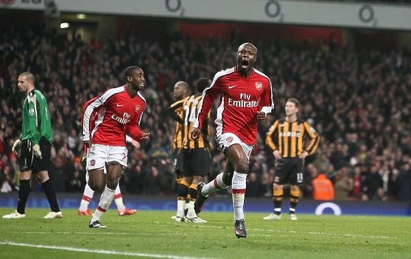 William Gallas's Thrilling Goal: Arsenal Takes the Lead 2-1 over Hull City, FA Cup Sixth Round
