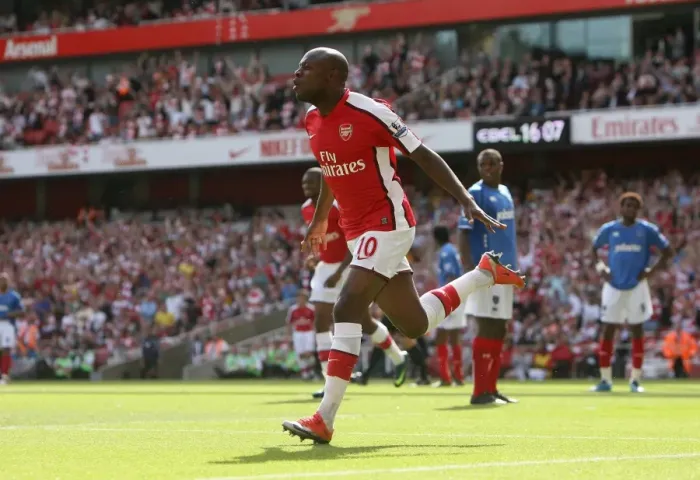 Framed Print : William Gallas's Triumph: Arsenal's Third Goal vs. Portsmouth (4-1), Barclays Premier League, Emirates Stadium (22 / 8 / 09) Framed Print : William Gallas's Triumph: Arsenal's Third Goal vs. Portsmouth (4-1), Barclays Premier League, Emirates Stadium (22 / 8 / 09)