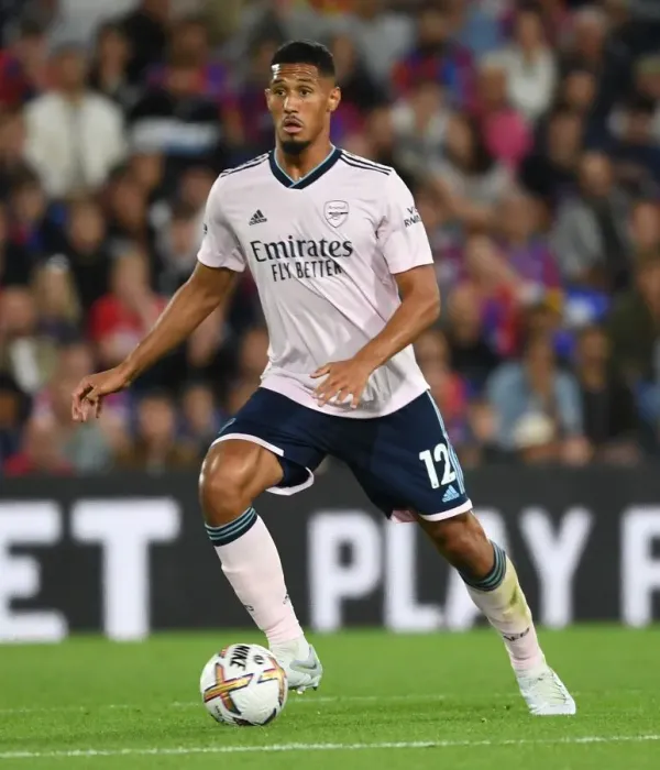 Framed Print : William Saliba in Action: Arsenal vs. Crystal Palace, Premier League 2022-23 Framed Print : William Saliba in Action: Arsenal vs. Crystal Palace, Premier League 2022-23