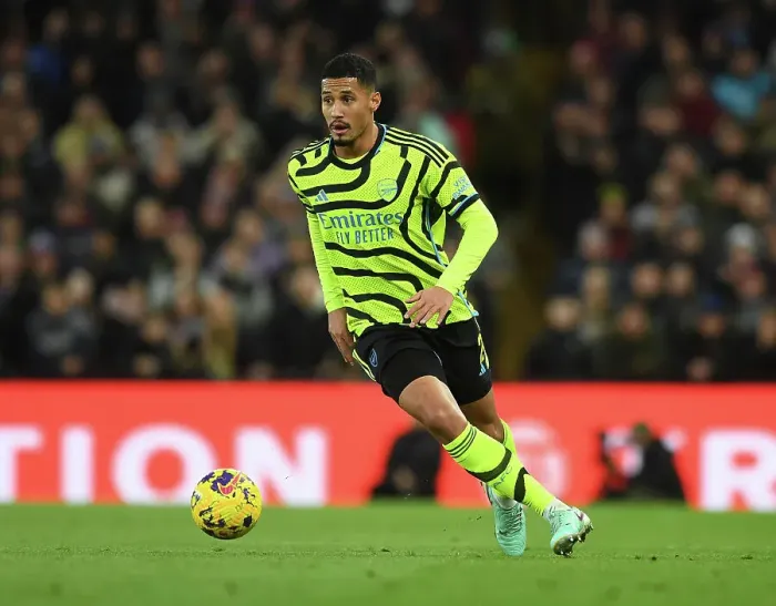 Framed Print : William Saliba in Action: Arsenal vs. Aston Villa, Premier League 2023-24 Framed Print : William Saliba in Action: Arsenal vs. Aston Villa, Premier League 2023-24
