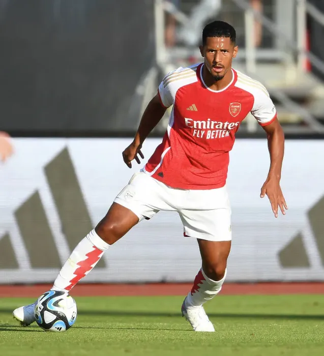Framed Print : William Saliba in Action: Arsenal's Pre-Season Victory over Nuremberg, 2023 Framed Print : William Saliba in Action: Arsenal's Pre-Season Victory over Nuremberg, 2023