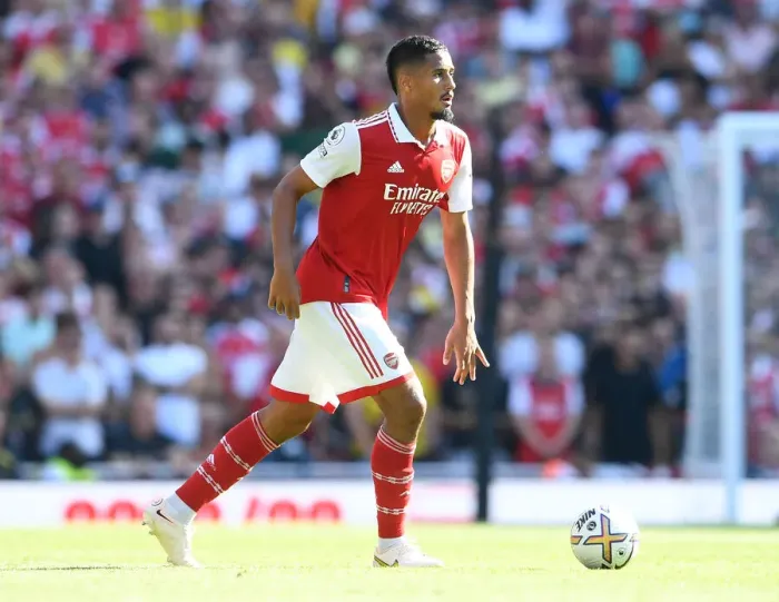 Framed Print : William Saliba: Arsenal's Defensive Star Shines in Premier League Debut vs Leicester City