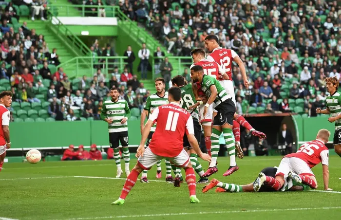 Framed Print : William Saliba Scores First Arsenal Goal in Europa League Clash Against Sporting Lisbon Framed Print : William Saliba Scores First Arsenal Goal in Europa League Clash Against Sporting Lisbon