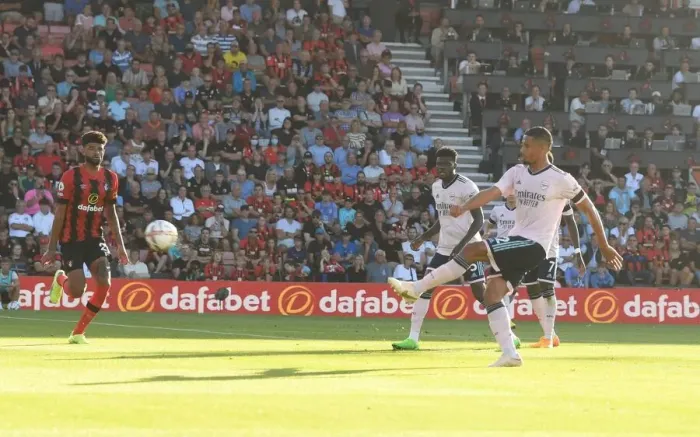 Framed Print : William Saliba Scores Third Goal: AFC Bournemouth vs. Arsenal FC, Premier League 2022-23 Framed Print : William Saliba Scores Third Goal: AFC Bournemouth vs. Arsenal FC, Premier League 2022-23