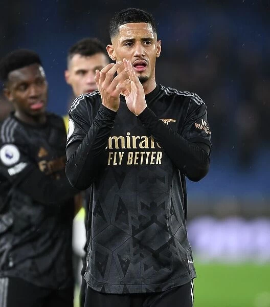 William Saliba's Debut Applause: Arsenal Secure Victory Over Brighton & Hove Albion (2022-23)