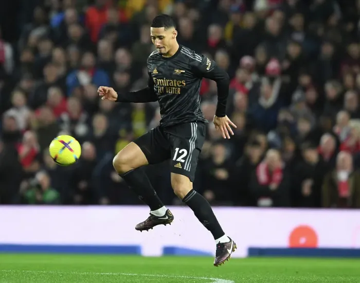 Framed Print : William Saliba's Premier League Debut: Arsenal vs. Brighton & Hove Albion (2022-23)