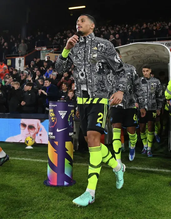 Framed Print : William Saliba's Premier League Debut: Arsenal vs. Luton Town, December 2023
