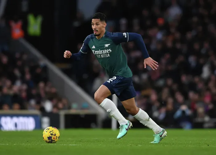 Framed Print : William Saliba's Premier League Debut: Fulham vs. Arsenal 2023-24