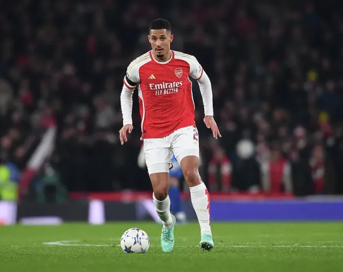 Framed Print : William Saliba's Star Turn: Arsenal's Champions League Victory over RC Lens (2023-24) Framed Print : William Saliba's Star Turn: Arsenal's Champions League Victory over RC Lens (2023-24)