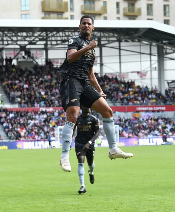 Framed Print : William Saliba's Stunner: Arsenal's Win at Brentford Community Stadium (2022-23) Framed Print : William Saliba's Stunner: Arsenal's Win at Brentford Community Stadium (2022-23)
