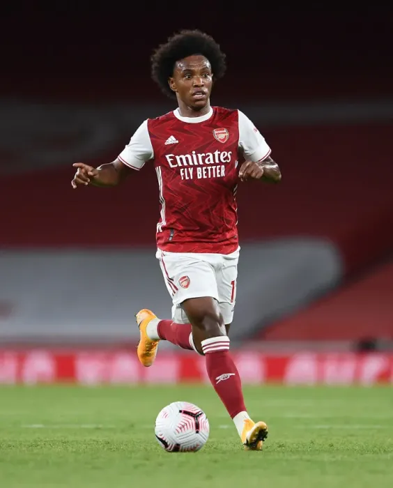 Framed Print : Willian in Action: Arsenal vs. West Ham United, Premier League 2020-21