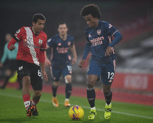 Willian Clashes with Caleb Watts: Southampton vs. Arsenal, Premier League 2021 (Behind Closed Doors)