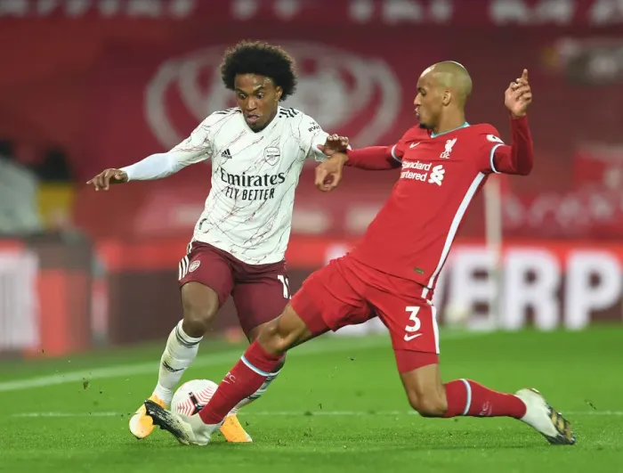Framed Print : Willian vs Fabinho: Battle at Anfield - Liverpool vs Arsenal, 2020-21 Premier League Framed Print : Willian vs Fabinho: Battle at Anfield - Liverpool vs Arsenal, 2020-21 Premier League