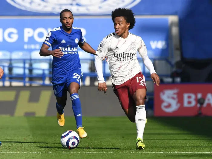 Framed Print : Willian vs Pereira: A Premier League Showdown at The King Power Stadium - Leicester City vs Arsenal, 2020-21