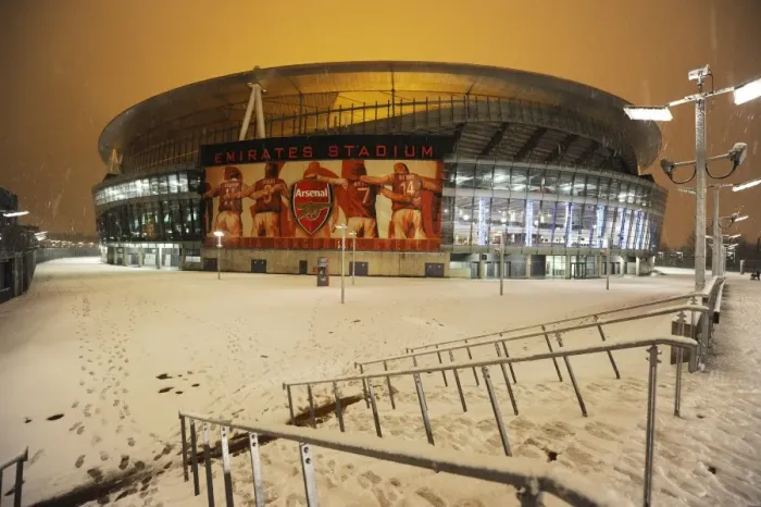 Framed Print : Winter's Embrace at Emirates Stadium: Arsenal's Snow-Covered Fortress, London (2009) Framed Print : Winter's Embrace at Emirates Stadium: Arsenal's Snow-Covered Fortress, London (2009)