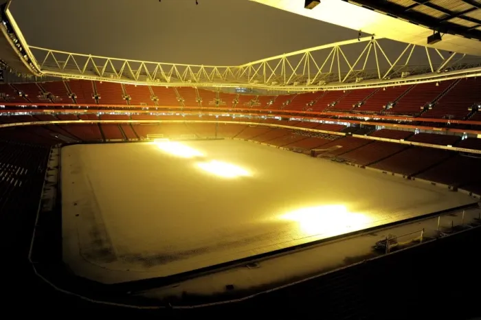 Framed Print : Winter's Embrace at Emirates Stadium: Arsenal's Snow-Covered Fortress, London (2009) Framed Print : Winter's Embrace at Emirates Stadium: Arsenal's Snow-Covered Fortress, London (2009)