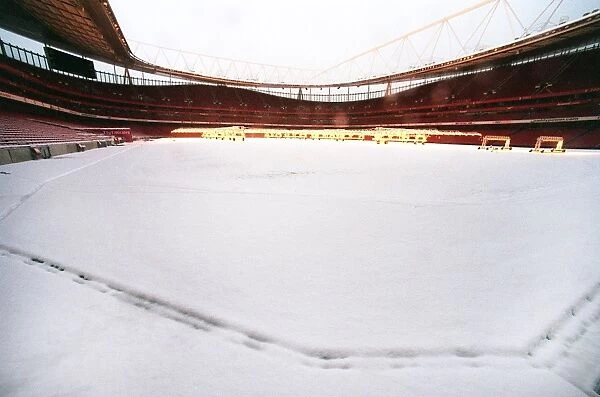 Winter's Magic at Emirates: Arsenal Football Ground Transformed in Snow