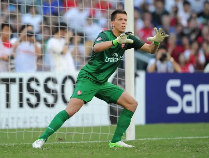 Framed Print : Wojciech Szczesny in Action: Arsenal FC vs Kitchee FC (2012) Framed Print : Wojciech Szczesny in Action: Arsenal FC vs Kitchee FC (2012)