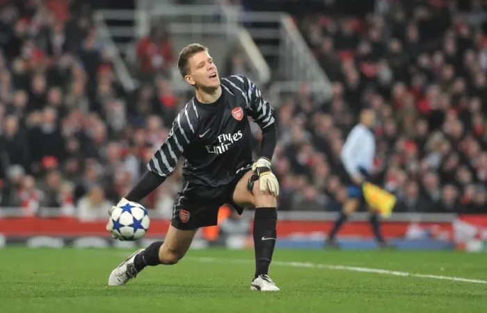 Framed Print : Wojciech Szczesny (Arsenal). Arsenal 2: 1 Barcelona, UEFA Champions League