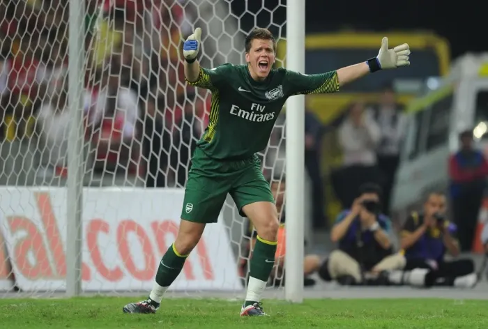 Framed Print : Wojciech Szczesny (Arsenal). Malaysia XI 0: 4 Arsenal, Bukit Jalil Stadium