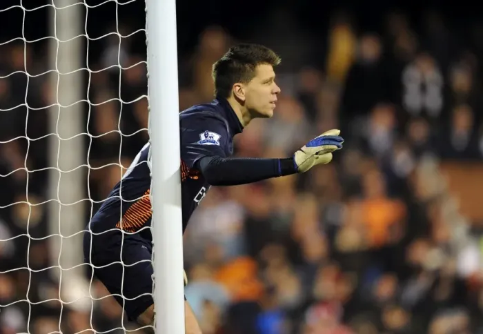 Framed Print : Wojciech Szczesny: Unyielding Guardian in the Heart of Battle - Fulham vs. Arsenal (2011-12) Framed Print : Wojciech Szczesny: Unyielding Guardian in the Heart of Battle - Fulham vs. Arsenal (2011-12)