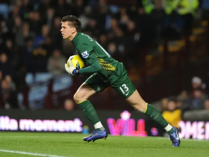 Framed Print : Wojciech Szczesny's Unyielding Guard: Heroic Performance at Villa Park (Aston Villa vs Arsenal 2011-12)