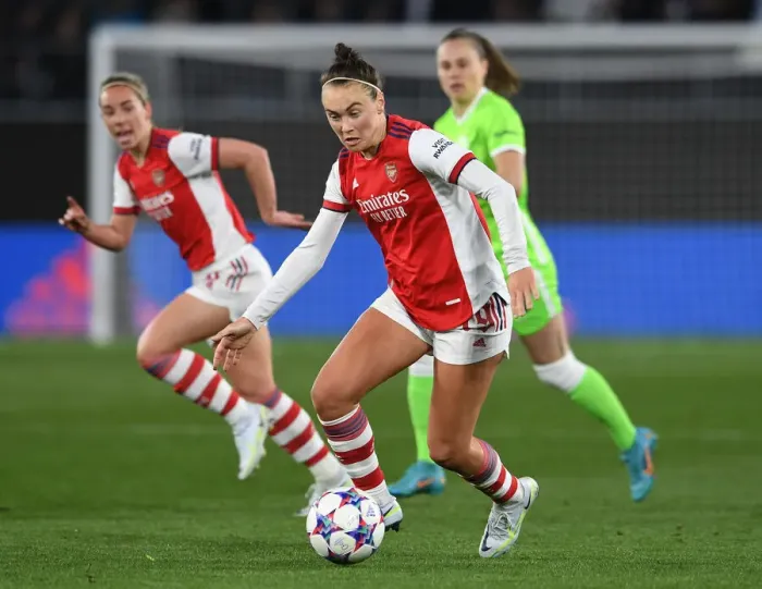 Framed Print : WOLFSBURG, GERMANY - MARCH 31: Caitlin Foord of Arsenal during the UEFA Womens Champions League Quarter Final Second Framed Print : WOLFSBURG, GERMANY - MARCH 31: Caitlin Foord of Arsenal during the UEFA Womens Champions League Quarter Final Second