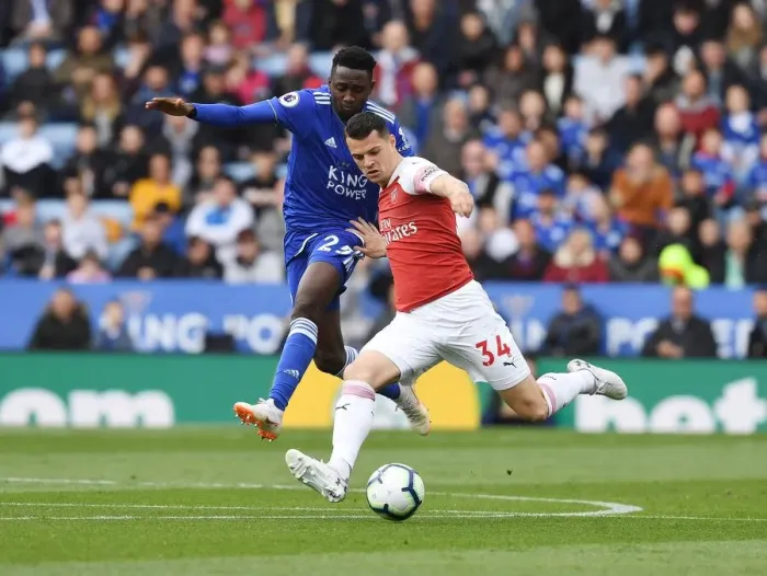 Framed Print : Xhaka Overpowers Ndidi: Leicester City vs Arsenal FC, Premier League Clash (2018-19) Framed Print : Xhaka Overpowers Ndidi: Leicester City vs Arsenal FC, Premier League Clash (2018-19)