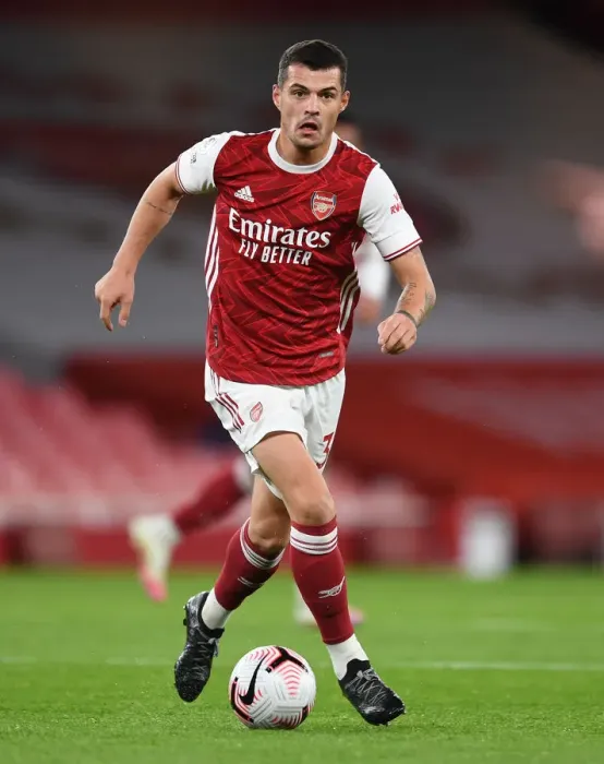 Framed Print : Xhaka Stars in Empty Emirates: Arsenal vs. Leicester City, 2020-21 Premier League