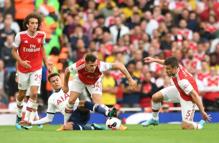 Framed Print : Xhaka vs. Alli: Intense Rivalry Erupts in the Arsenal vs. Tottenham Premier League Showdown Framed Print : Xhaka vs. Alli: Intense Rivalry Erupts in the Arsenal vs. Tottenham Premier League Showdown