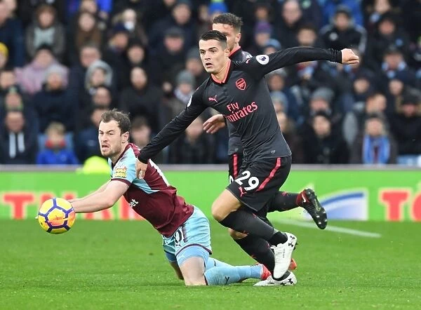 Xhaka vs Barnes: Intense Clash in Burnley v Arsenal Premier League Match