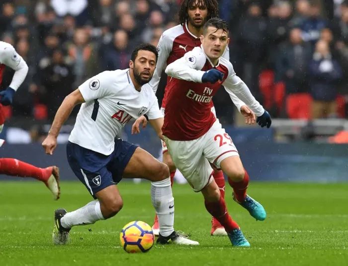 Framed Print : Xhaka vs. Dembele: Battle in the Heart of Midfield - Tottenham Hotspur vs. Arsenal, Premier League Framed Print : Xhaka vs. Dembele: Battle in the Heart of Midfield - Tottenham Hotspur vs. Arsenal, Premier League