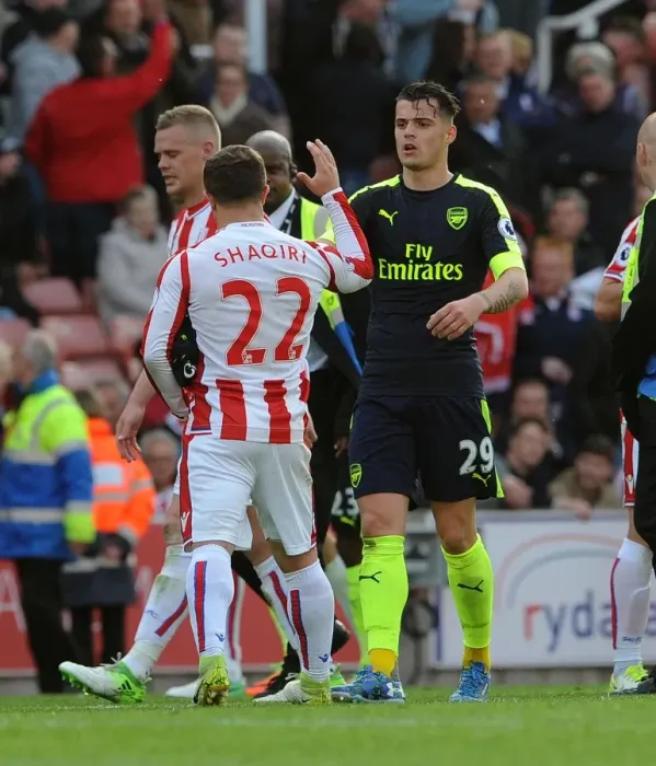 Framed Print : Xhaka vs. Shaqiri: A Football Rivalry Reignites in the Premier League Framed Print : Xhaka vs. Shaqiri: A Football Rivalry Reignites in the Premier League
