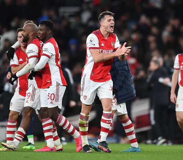 Xhaka's Euphoric Celebration: Arsenal Secures Premier League Victory over Wolverhampton Wanderers