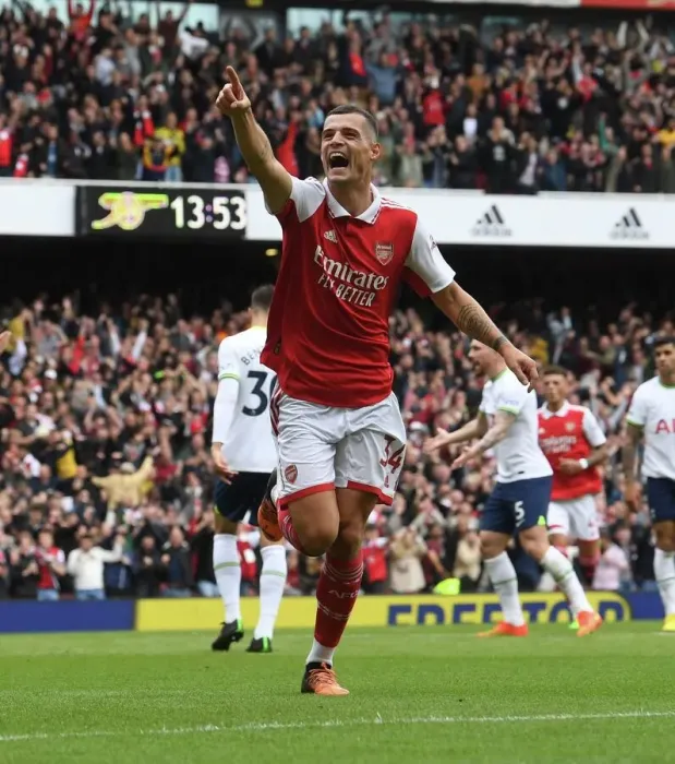 Framed Print : Xhaka's Hat-Trick: Arsenal's Thrilling Comeback Against Tottenham in the Premier League (2022-23) Framed Print : Xhaka's Hat-Trick: Arsenal's Thrilling Comeback Against Tottenham in the Premier League (2022-23)