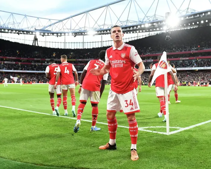 Framed Print : Xhaka's Thrilling Third: Arsenal's Triumph Over Liverpool (2022-23) - Arsenal Midfielder's Decisive Goal Secures Memorable Victory Framed Print : Xhaka's Thrilling Third: Arsenal's Triumph Over Liverpool (2022-23) - Arsenal Midfielder's Decisive Goal Secures Memorable Victory