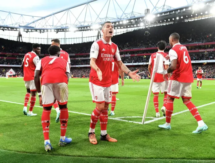 Framed Print : Xhaka's Thrilling Third: Arsenal's Comeback Against Liverpool (2022-23) Framed Print : Xhaka's Thrilling Third: Arsenal's Comeback Against Liverpool (2022-23)