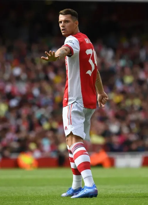Framed Print : Xhaka's Unyielding Spirit: Arsenal's Pre-Season Battle Against Chelsea at Emirates Stadium Framed Print : Xhaka's Unyielding Spirit: Arsenal's Pre-Season Battle Against Chelsea at Emirates Stadium