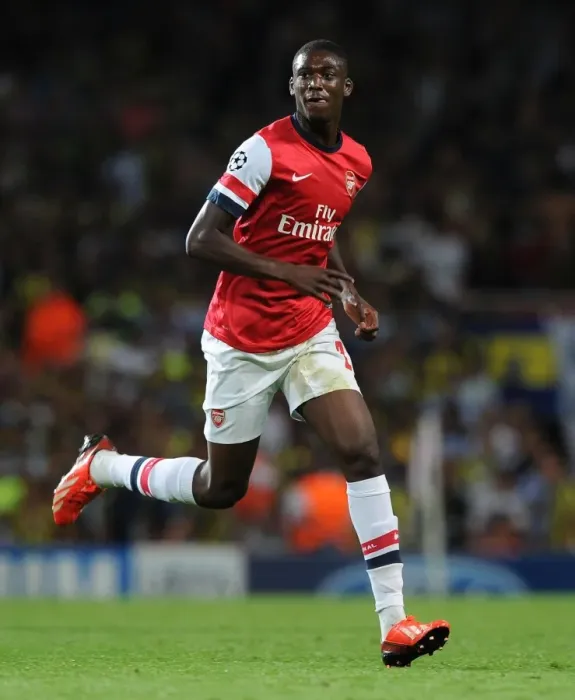 Framed Print : Yaya Sanogo in Action: Arsenal vs Fenerbahce, UEFA Champions League Play-offs (2013) Framed Print : Yaya Sanogo in Action: Arsenal vs Fenerbahce, UEFA Champions League Play-offs (2013)