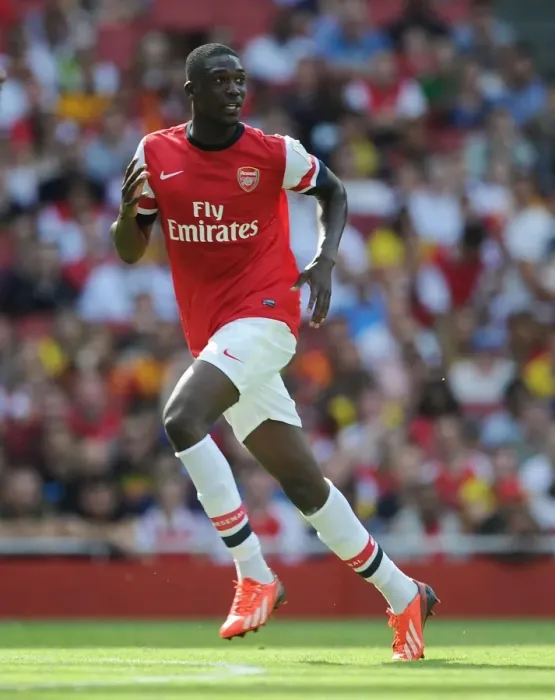 Framed Print : Yaya Sanogo in Action: Arsenal vs Galatasaray, Emirates Cup 2013