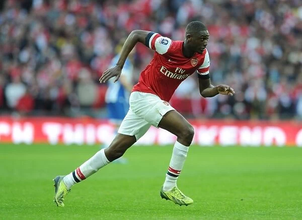 Yaya Sanogo in Action: Arsenal's FA Cup Semi-Final Battle against Wigan Athletic, 2014