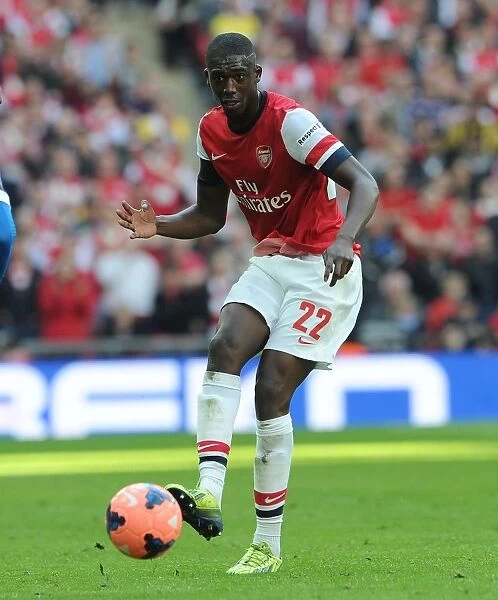 Yaya Sanogo in Action: Arsenal's FA Cup Semi-Final Battle against Wigan Athletic, 2014