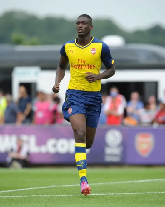 Framed Print : Yaya Sanogo in Action: Arsenal's Pre-Season Triumph over Boreham Wood