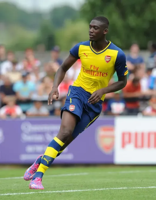 Framed Print : Yaya Sanogo (Arsenal). Boreham Wood 0: 2 Arsenal. Pre Season Friendly. Meadow Park Framed Print : Yaya Sanogo (Arsenal). Boreham Wood 0: 2 Arsenal. Pre Season Friendly. Meadow Park