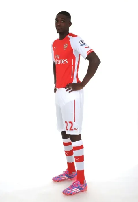Framed Print : Yaya Sanogo at Arsenal FC Photocall (2014-15) Framed Print : Yaya Sanogo at Arsenal FC Photocall (2014-15)