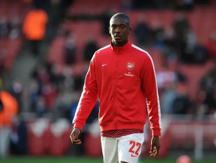 Framed Print : Yaya Sanogo: Arsenal's FA Cup Readiness - Arsenal v Liverpool (2014)