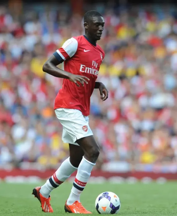 Framed Print : Yaya Sanogo Scores for Arsenal Against Galatasaray: Emirates Cup 2013 (1-2)