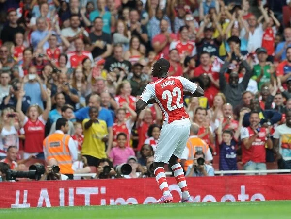 Yaya Sanogo Scores First Goal: Arsenal vs Benfica, Emirates Cup 2014