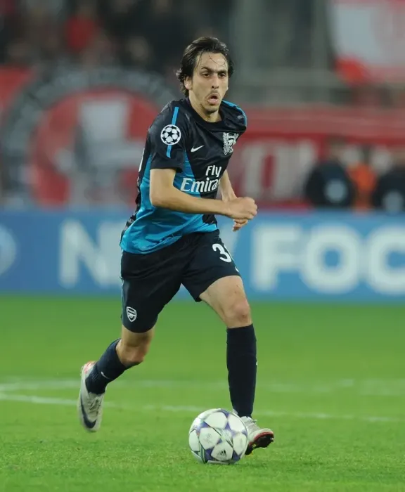 Framed Print : Yossi Benayoun in Action: Olympiacos vs. Arsenal, UEFA Champions League 2011-12