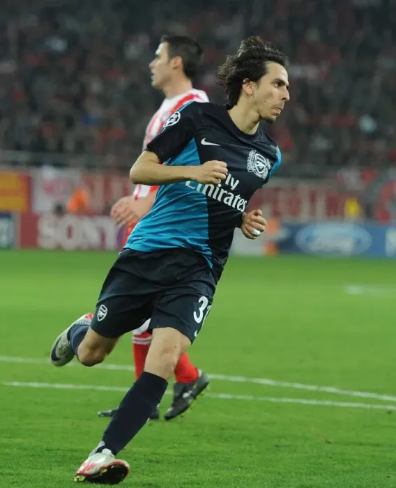 Framed Print : Yossi Benayoun Scores the Winner: Olympiacos vs. Arsenal, UEFA Champions League 2011-12